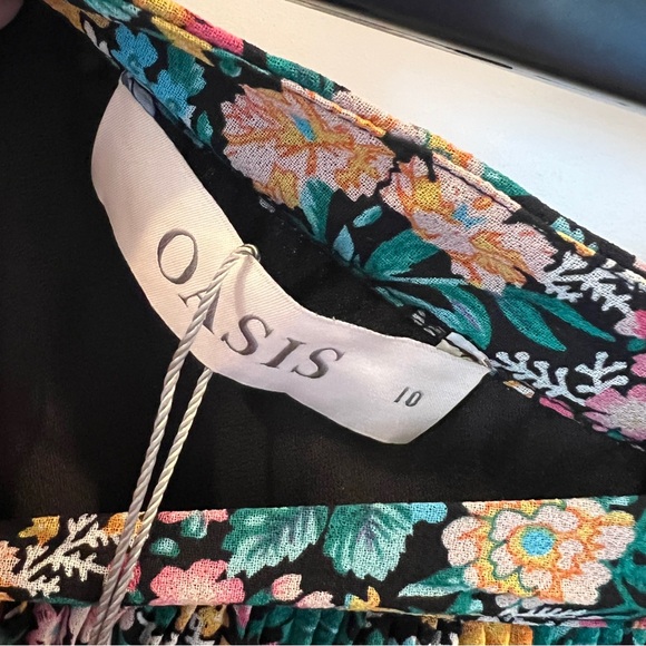 Oasis NWT Womens Size 4 Vibrant Tiered Pleated Floral & Flirty Mini Skirt - Picture 11 of 14